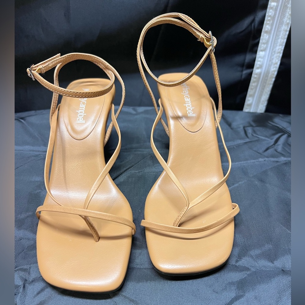 Jeffrey Campbell Tan Heeled Sandals Modern Design